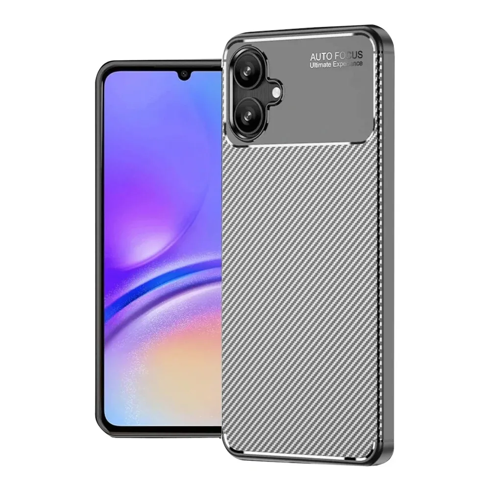 Newface Samsung Galaxy A06 Kılıf Auto Focus Karbon Kapak - Gri