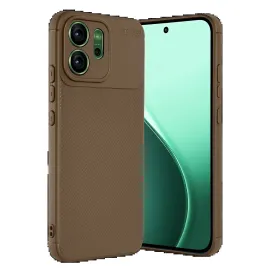 Newface Oppo Reno 14F Auto Focus Karbon Kapak - Kahverengi