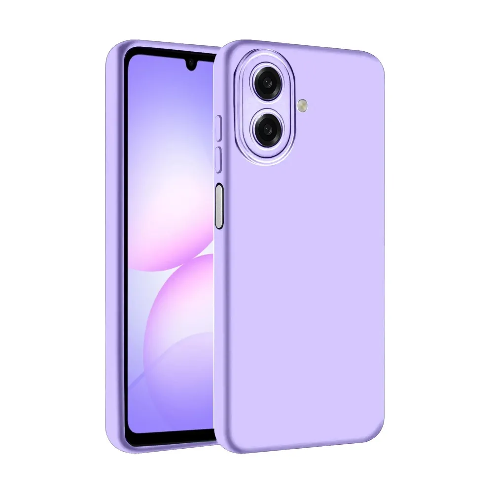 Newface Samsung Galaxy A07 Nano Içi Kadife Silikon - Lila