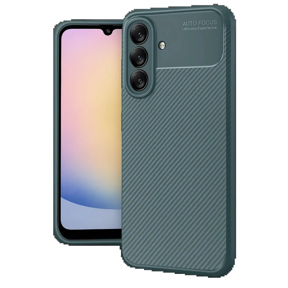 Newface Samsung Galaxy A17 5G Auto Focus Karbon Kapak - Koyu Yeşil