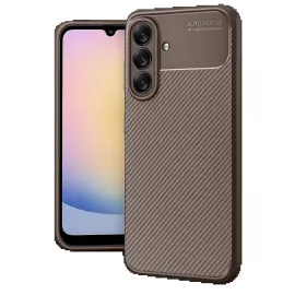 Newface Samsung Galaxy A17 5G Auto Focus Karbon Kapak - Kahverengi