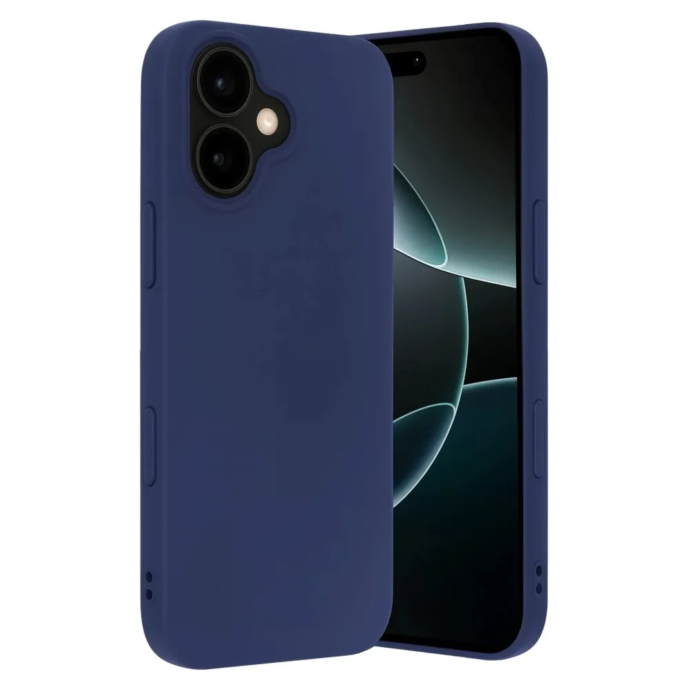 Newface Apple Iphone 17 Nano Içi Kadife Silikon - Lacivert
