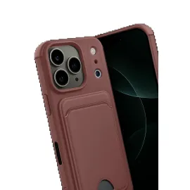 Newface Apple Iphone 17 Pro Kelvin Kartvizitli Silikon - Bordo