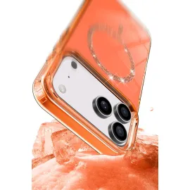 Newface Apple Iphone 17 Pro Live Diamond Magsafe Kapak - Şeffaf