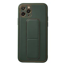 Newface Iphone 11 Pro Kılıf Coco Deri Standlı Kapak - Yeşil