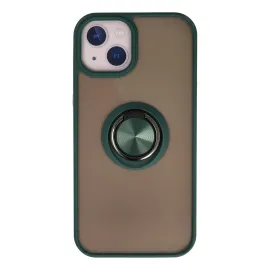 Newface Iphone 13 Kılıf Montreal Yüzüklü Silikon Kapak - Yeşil