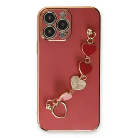 Newface Iphone 13 Pro Kılıf Esila Silikon - Kırmızı