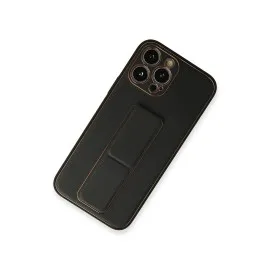 Newface Iphone 13 Pro Max Kılıf Coco Deri Standlı Kapak - Siyah