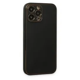 Newface Iphone 14 Pro Kılıf Coco Deri Silikon Kapak - Siyah