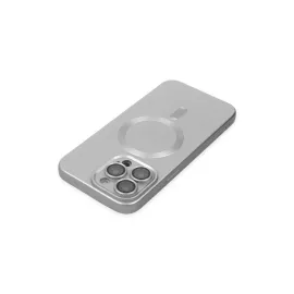 Newface Iphone 14 Pro Kılıf Moshi Lens Magneticsafe Silikon - Gümüş