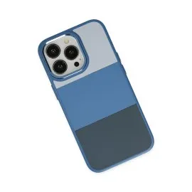 Newface Iphone 14 Pro Max Kılıf King Kapak - Açık Mavi-Lacivert