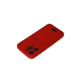 Newface Iphone 15 Pro Kılıf Kelvin Kartvizitli Silikon - Kırmızı
