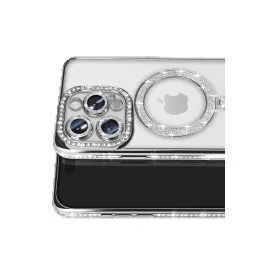 Newface Iphone 16 Pro Max Kılıf Joke Simli Magneticsafe Kılıf - Gümüş