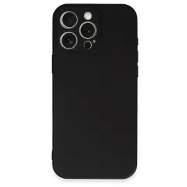 Newface Iphone 16 Pro Max Kılıf Nano Içi Kadife Silikon - Siyah