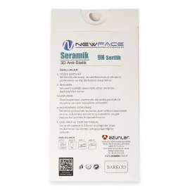 Newface iPhone 17 3D Antistatik Seramik Nano Ekran Koruyucu