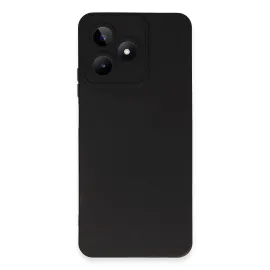 Newface Realme C53 Kılıf Nano Içi Kadife Silikon - Siyah