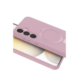 Newface Samsung Galaxy A35 5G Regal Magsafe Standlı Kapak - Açık Pembe