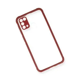 Newface Samsung Galaxy M31 Kılıf Miami Şeffaf Silikon - Fuşya