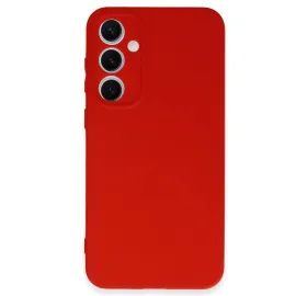 Newface Samsung Galaxy S24 Fe Kılıf Nano Içi Kadife Silikon - Kırmızı