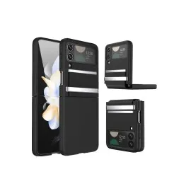 Newface Samsung Galaxy Z Flip 3 Kılıf Belt Flip Kapak - Siyah