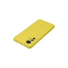 Newface Xiaomi Mi 12 Lite Kılıf Nano Içi Kadife Silikon - Sarı
