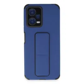 Newface Xiaomi Poco X5 5G Kılıf Mega Standlı Silikon - Mavi