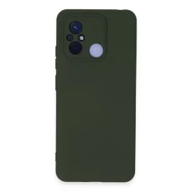 Newface Xiaomi Redmi 12C Kılıf Nano Içi Kadife Silikon - Koyu Yeşil