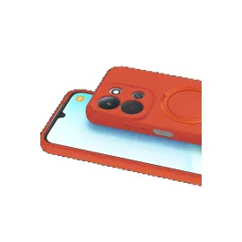 Newface Xiaomi Redmi 15C 4G Regal Magsafe Standlı Kapak - Turuncu