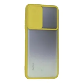 Newface Xiaomi Redmi Note 10 Kılıf Palm Buzlu Kamera Sürgülü Silikon - Sarı