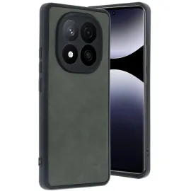 Newface Xiaomi Redmi Note 14 Pro 4G Kılıf Aras Deri Kapak - Koyu Yeşil