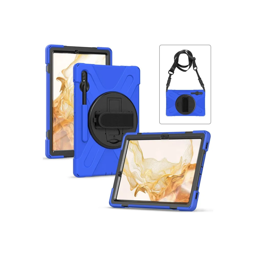 Newface Samsung Galaxy T737 Tab S7 FE 12.4 Kılıf Amazing Tablet Kapak - Mavi