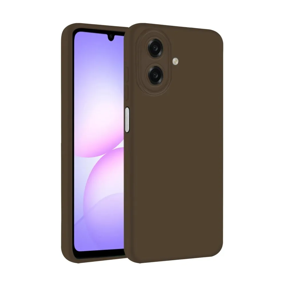 Newface Samsung Galaxy A07 First Silikon - Kahverengi