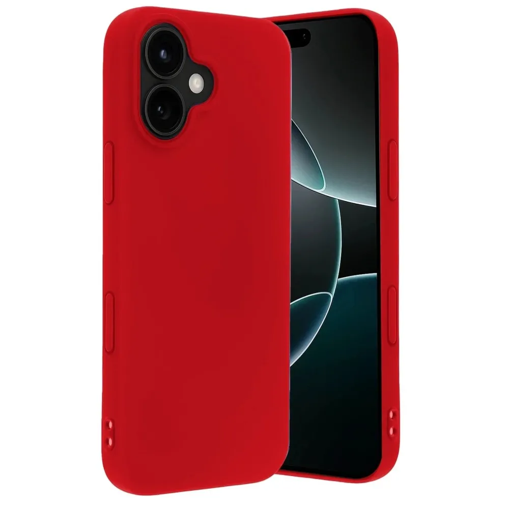 Newface Apple Iphone 17 Nano Içi Kadife Silikon - Kırmızı
