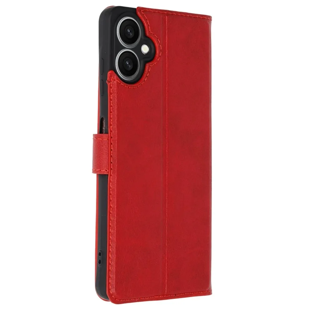 Newface Samsung Galaxy A07 Trend S Plus Kapaklı Kılıf - Kırmızı