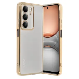 Newface Realme C75 4G Kılıf Razer Lensli Silikon - Gold