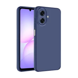 Newface Samsung Galaxy A07 Nano Içi Kadife Silikon - Lacivert