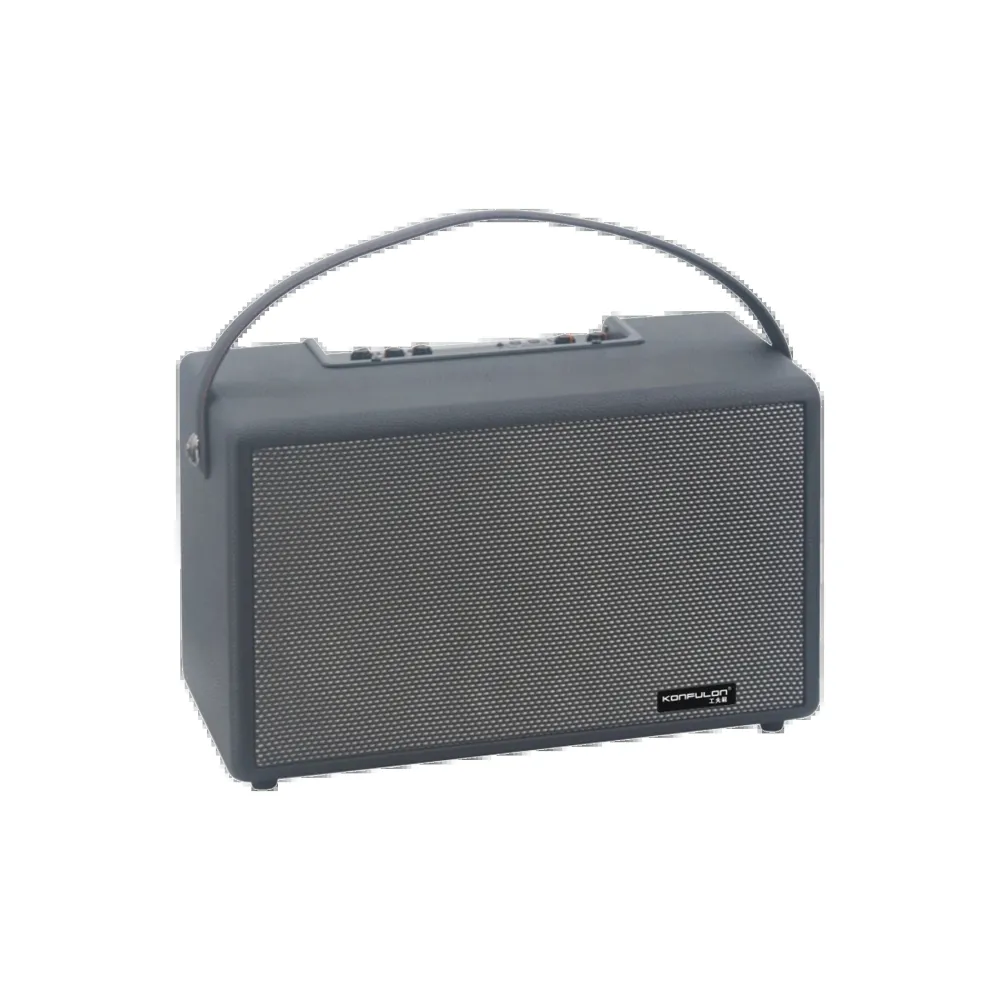 Konfulon F32 2x50W Sürücülü 2 Adet Mikrofonlu BT 5.2 Kablosuz Hoparlör - Siyah