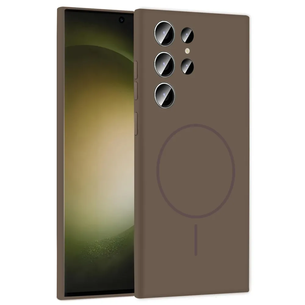 Joko Samsung Galaxy S24 Ultra Kılıf Jully Magsafe Kapak - Kahverengi