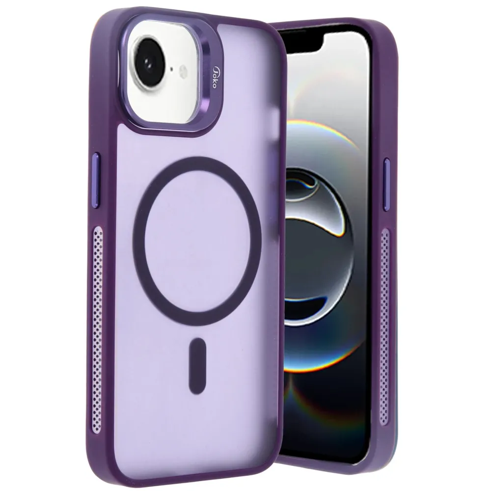 Joko Iphone 16E Flet Lens Magsafe Kapak - Derin Mor