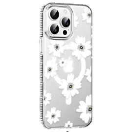 Joko Apple Iphone 15 Pro Floral Magsafe Kapak - Beyaz