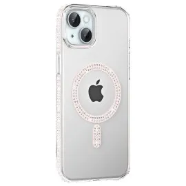 Joko Apple Iphone 14 Move Taşlı Magsafe Kapak - Gümüş