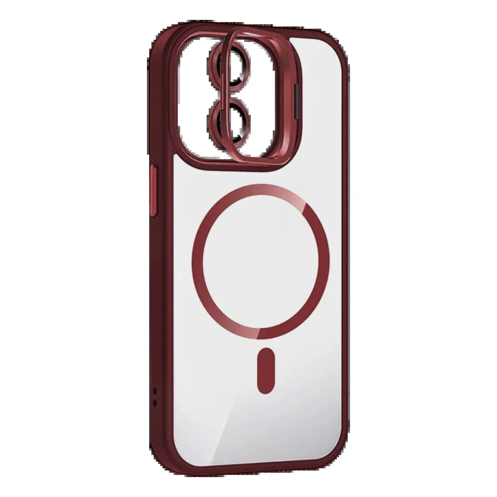 Joko Apple Iphone 11 Remim Lensli Magsafe Standlı Kapak - Bordo