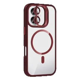 Joko Apple Iphone 16 Remim Lensli Magsafe Standlı Kapak - Bordo