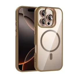 Joko Apple Iphone 16 Pro Remim Lensli Magsafe Standlı Kapak - Kahverengi