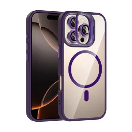 Joko Apple Iphone 16 Pro Max Remim Lensli Magsafe Standlı Kapak - Derin Mor