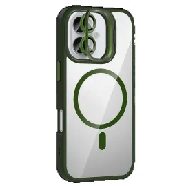 Joko Apple Iphone 16 Plus Remim Lensli Magsafe Standlı Kapak - Koyu Yeşil