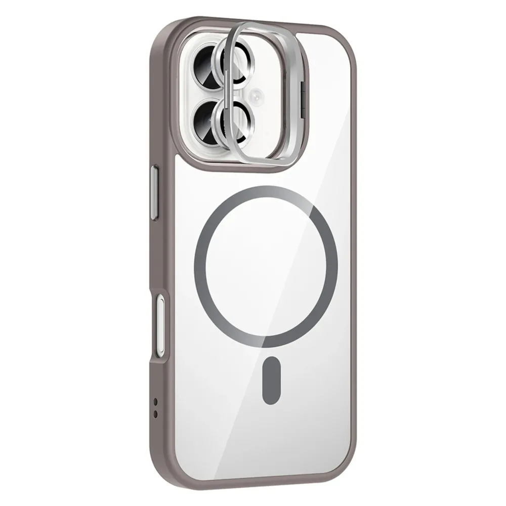 Joko Apple Iphone 16 Plus Remim Lensli Magsafe Standlı Kapak - Titan Gri