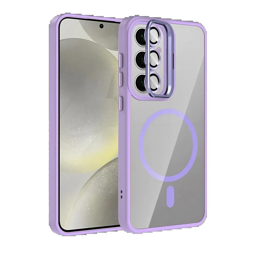 Joko Samsung Galaxy S24 Fe Remim Lensli Magsafe Standlı Kapak - Lila