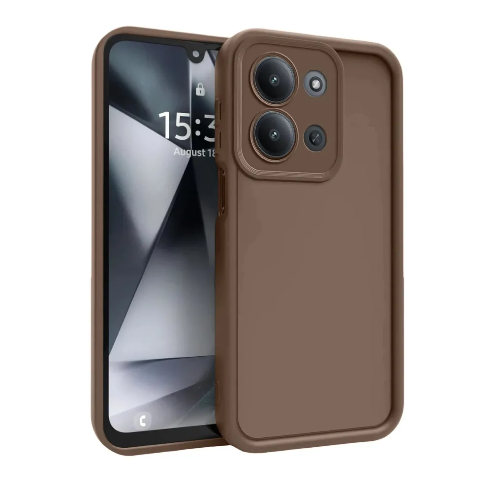Newface Xiaomi Redmi 15C 4G Viera Silikon - Kahverengi