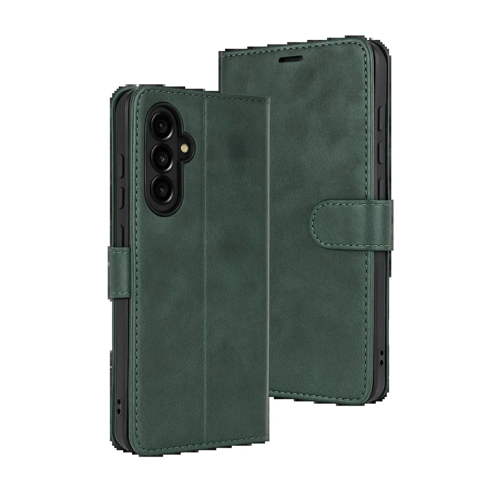 Newface Samsung Galaxy S25 Fe Trend S Plus Kapaklı Kılıf - Yeşil